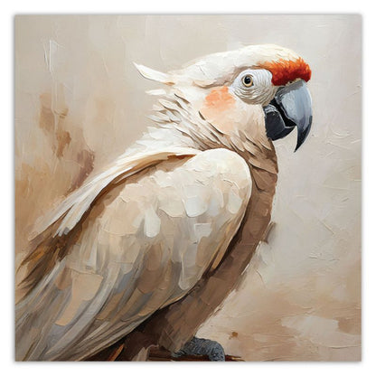 Billede til stue og soveværelse Feeby Papegøje Fugle Beige 30x30 cm 1 stk