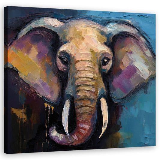 Billede til stue og soveværelse Feeby Dyr Elefanter Afrika 60x60 cm 1 stk