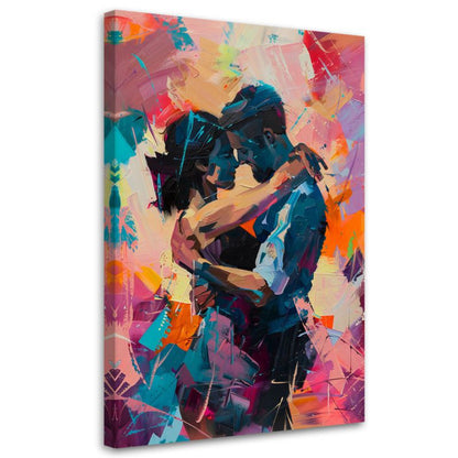 Farverigt abstrakt maleri til soveværelset Feeby Forelsket Par 70x100 cm 1 stk