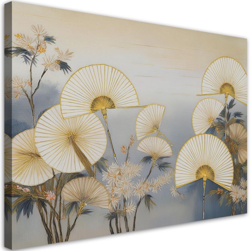 Billede til soveværelse og stue Feeby Japanske Vifter Beige 120x80 cm 1 stk