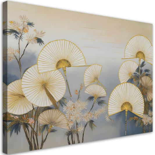 Billede til soveværelse og stue Feeby Japanske Vifter Beige 120x80 cm 1 stk