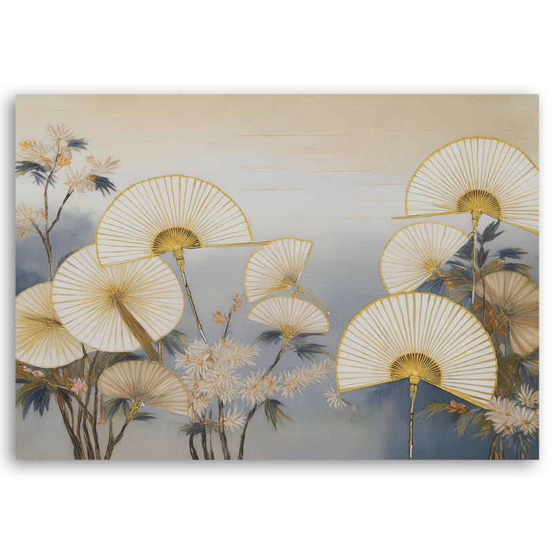 Billede til soveværelse og stue Feeby Japanske Vifter Beige 120x80 cm 1 stk