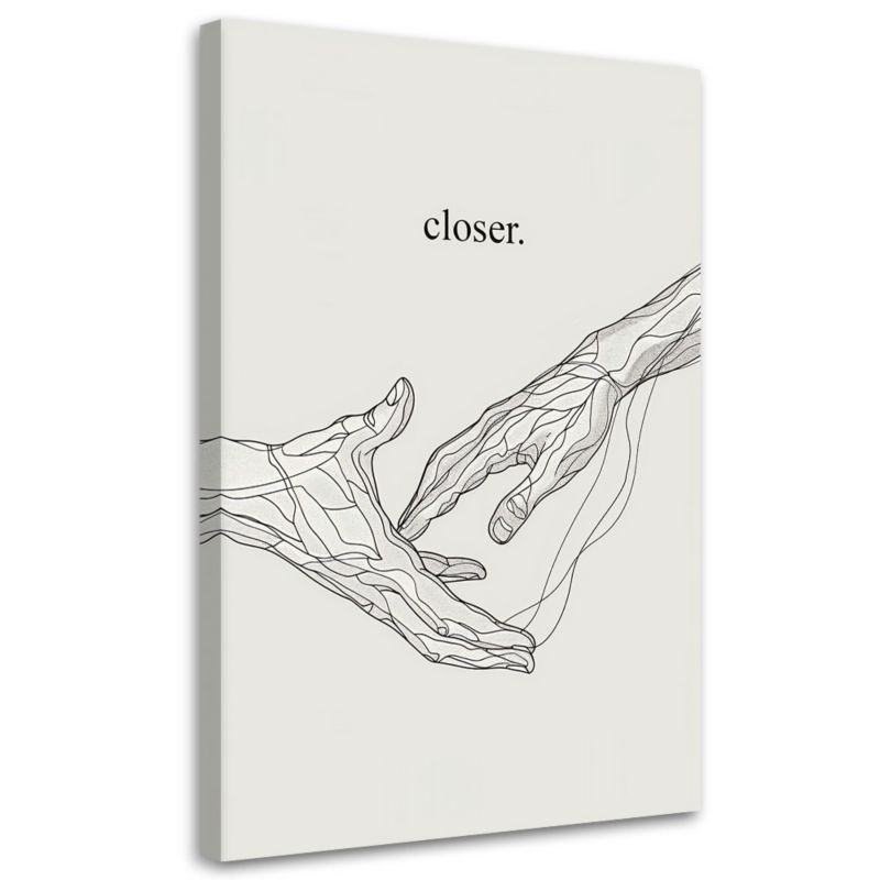 Feeby skitsebillede håndpar sort-hvid 60 x 90 cm 1 stk