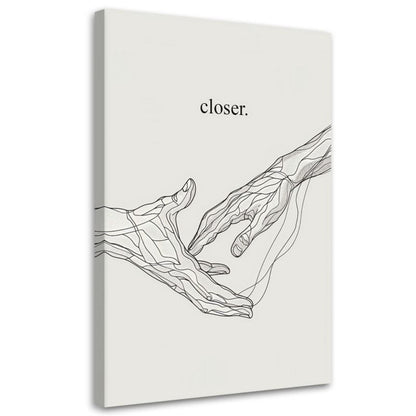 Feeby skitsebillede håndpar sort-hvid 60 x 90 cm 1 stk