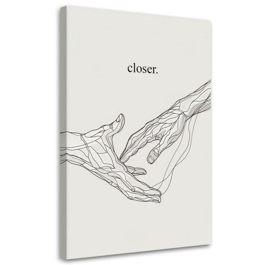 Feeby skitsebillede håndpar sort-hvid 60 x 90 cm 1 stk