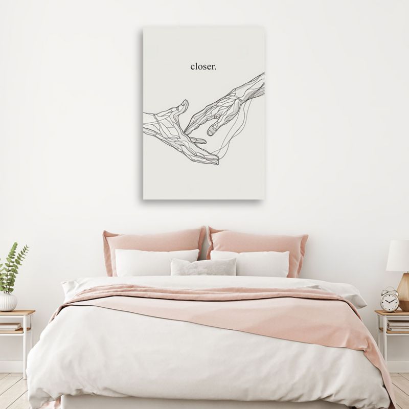 Feeby skitsebillede håndpar sort-hvid 60 x 90 cm 1 stk