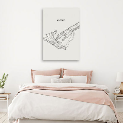 Feeby skitsebillede håndpar sort-hvid 60 x 90 cm 1 stk