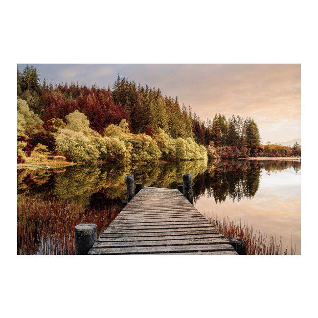 Glasspik Autumn Path billede 80 x 120 cm
