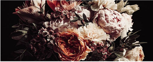 Glasspik Bouquet billede 50 x 125 cm