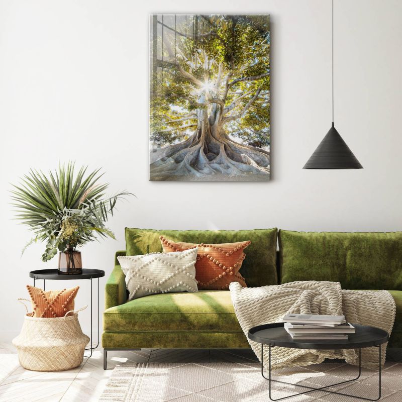 Glasspik Clear Tree billede 50 x 70 cm