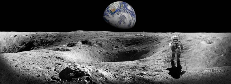 Glasspik Earth View billede 50 x 125 cm