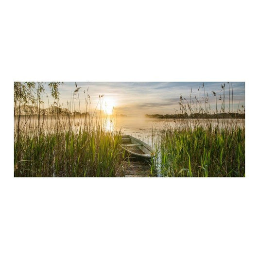 Glasspik Lake Boat billede 50 x 125 cm