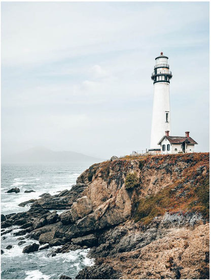 Glasspik Lighthouse billede 50 x 70 cm