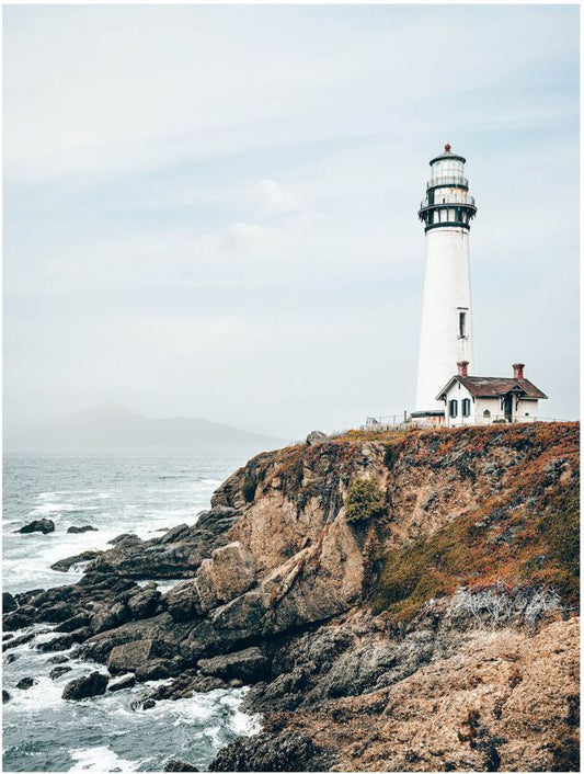 Glasspik Lighthouse billede 50 x 70 cm