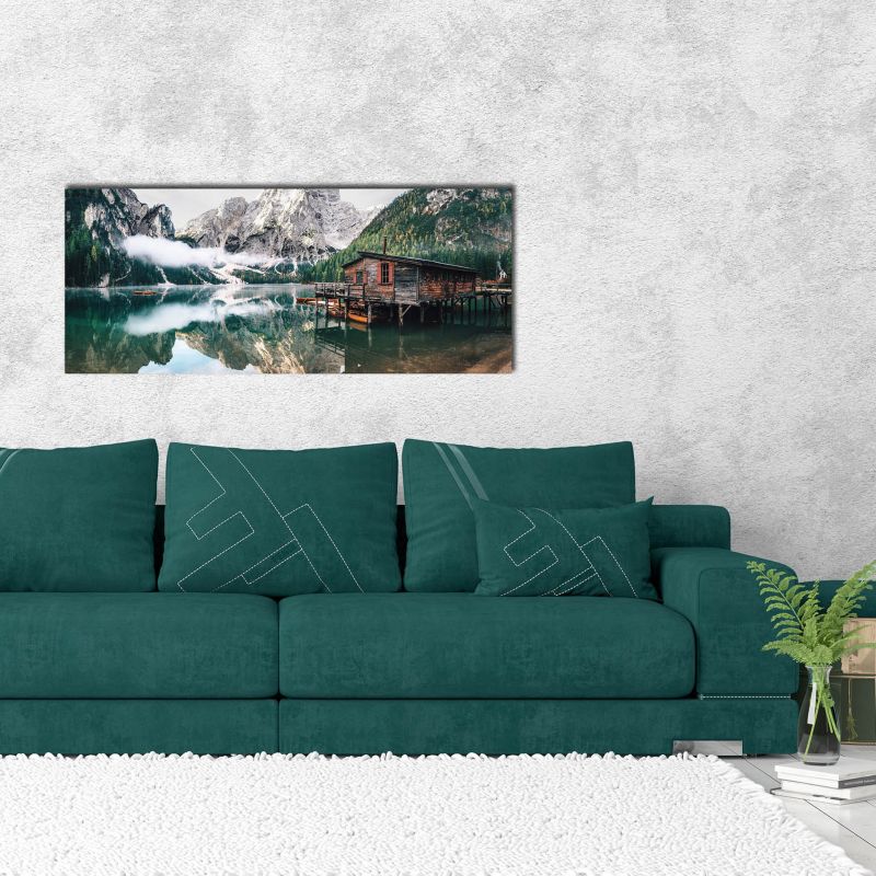 Glasspik Tyrol Lake billede 50 x 125 cm