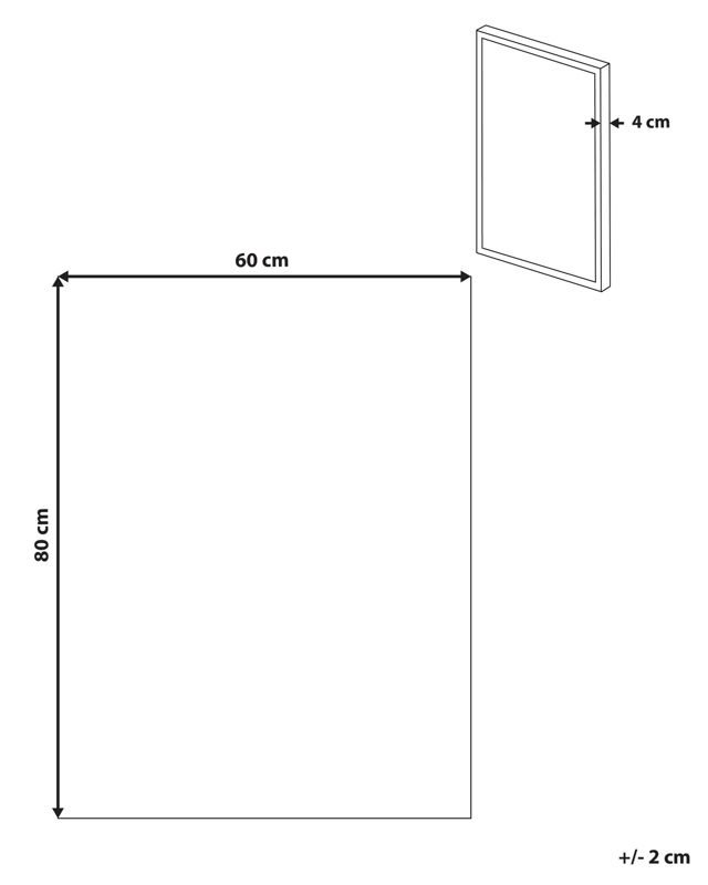 Rektangulært lærredsbillede Afassa 60 x 80 cm Børne- og dyremotiv i pink, 1 stk.