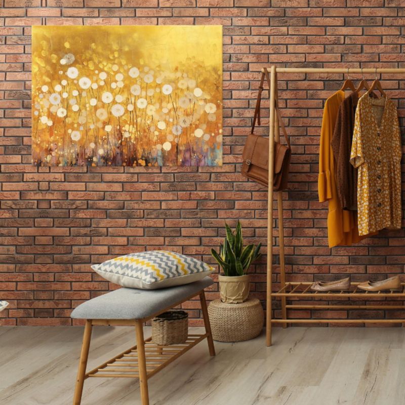 Canvas-billede WALLARENA 100x70 cm vægdekoration til soveværelse, stue og køkken abstrakt guld 1 stk.