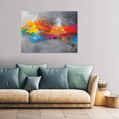 Canvasbillede WALLARENA 120x80 cm - Vægdekoration til soveværelse, stue og køkken, abstrakt loftstil, 1 stk.