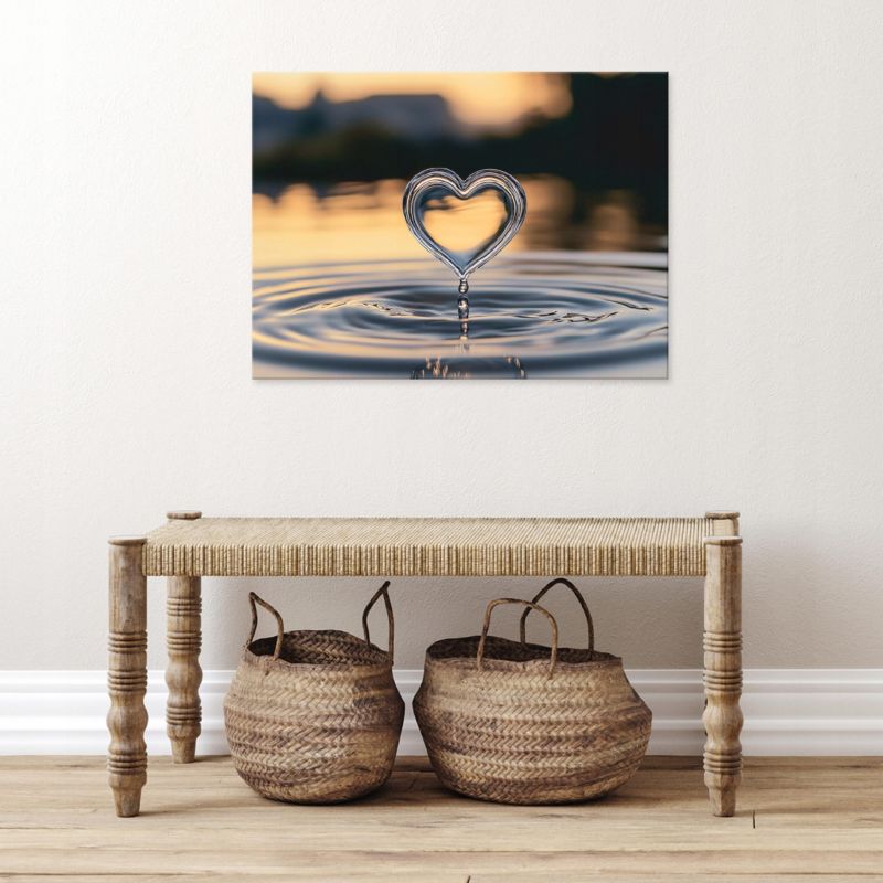 Canvas-billede WALLARENA 120x80 cm vægdekoration til soveværelse, stue og køkken abstrakt hjerte 1 stk.