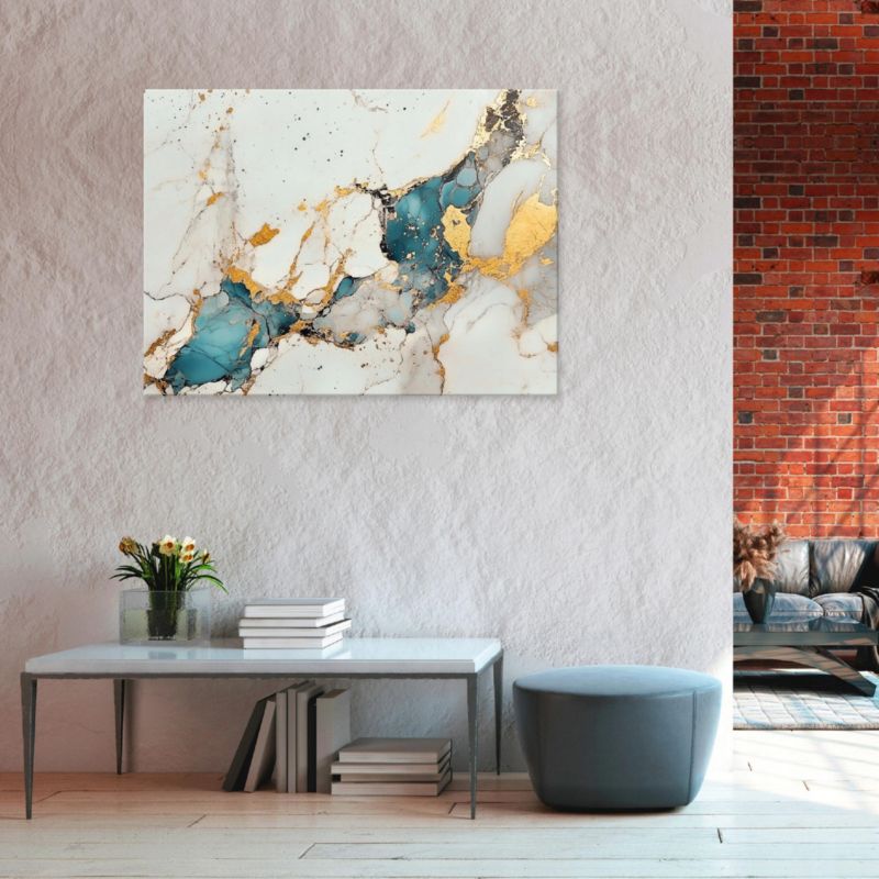 Canvas-billede WALLARENA 60 x 40 cm vægdekoration til soveværelse, stue og køkken abstrakt marmor 1 stk.