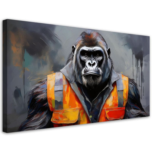Lærredsbillede Feeby 120x60 cm Gorilla Arbejder Abstrakt 1 stk.