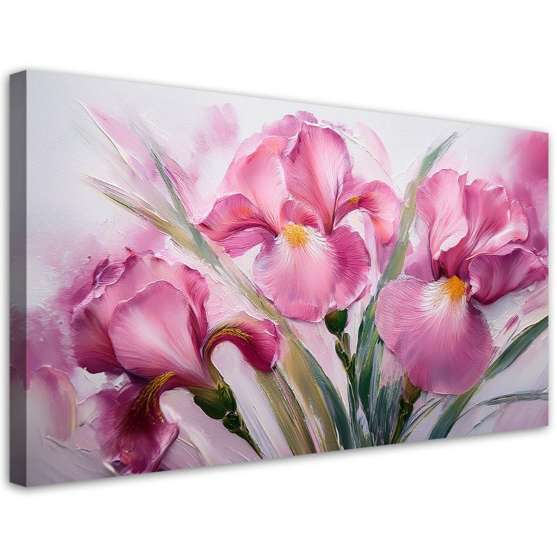Lærredsbillede Feeby 120x60 cm Irisser Rosa Maleri 1 stk.