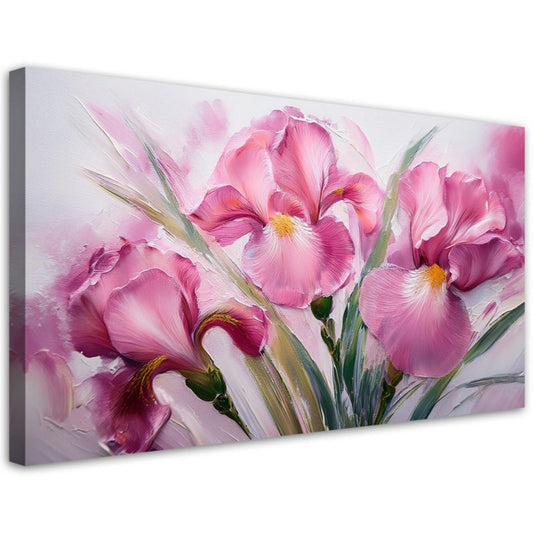 Lærredsbillede Feeby 120x60 cm Irisser Rosa Maleri 1 stk.