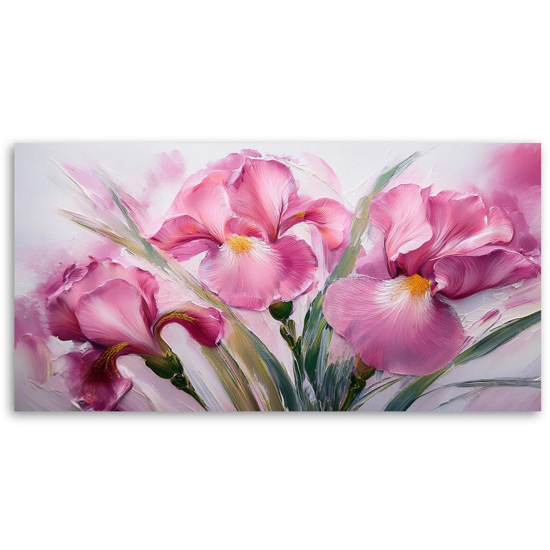 Lærredsbillede Feeby 120x60 cm Irisser Rosa Maleri 1 stk.