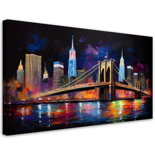 Lærredsbillede Feeby 120x60 cm By Abstraktion Bro New York 1 stk.
