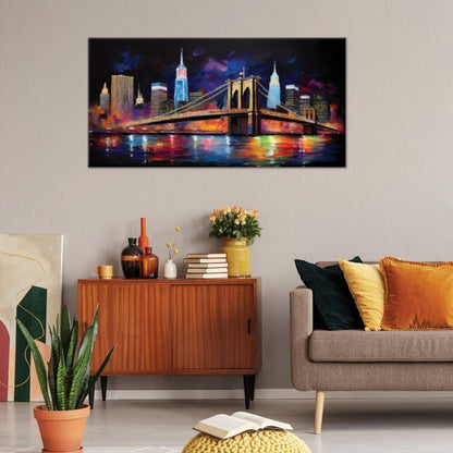 Lærredsbillede Feeby 120x60 cm By Abstraktion Bro New York 1 stk.