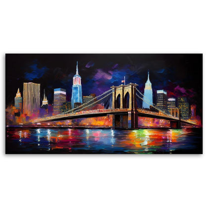 Lærredsbillede Feeby 120x60 cm By Abstraktion Bro New York 1 stk.