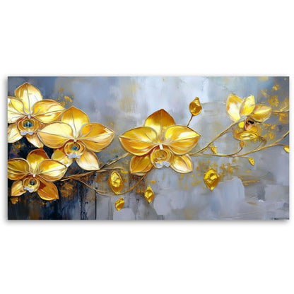 Lærredsbillede Feeby 120x60 cm Guldorkidéer Blomster Glamour 1 stk.