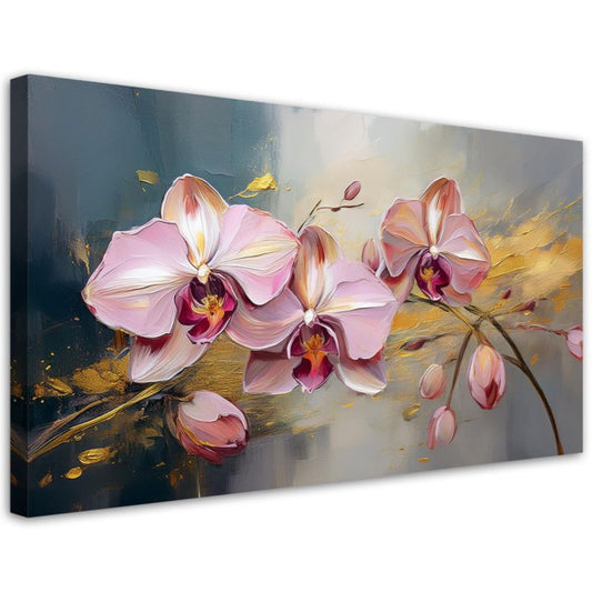 Lærredsbillede Feeby 80x40 cm Pink orkideer blomster glamour 1 stk.