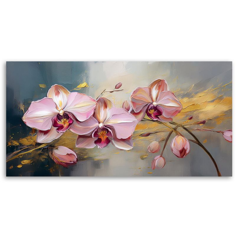 Lærredsbillede Feeby 80x40 cm Pink orkideer blomster glamour 1 stk.