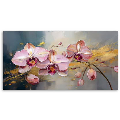 Lærredsbillede Feeby 80x40 cm Pink orkideer blomster glamour 1 stk.