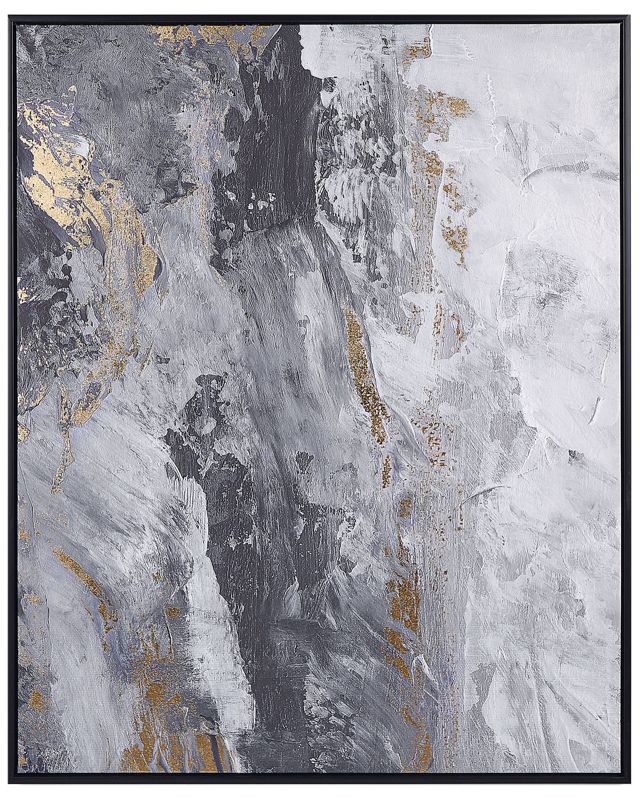 Rektangulært lærredsbillede Jesi 83 x 103 cm abstrakt grå 1 stk.