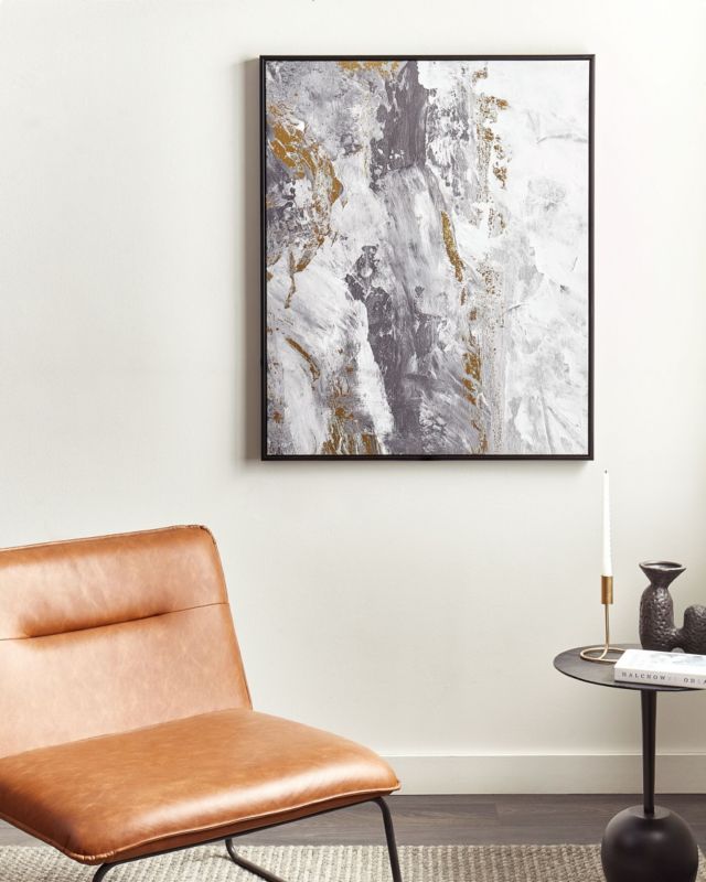Rektangulært lærredsbillede Jesi 83 x 103 cm abstrakt grå 1 stk.