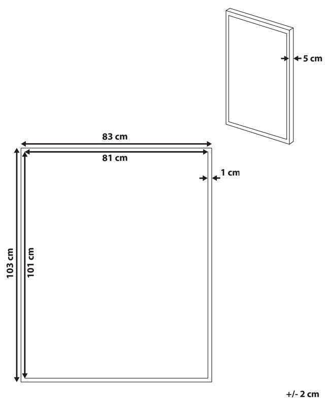 Pulsano rektangulært lærredsbillede 83 x 103 cm abstrakt farverigt 1 stk.
