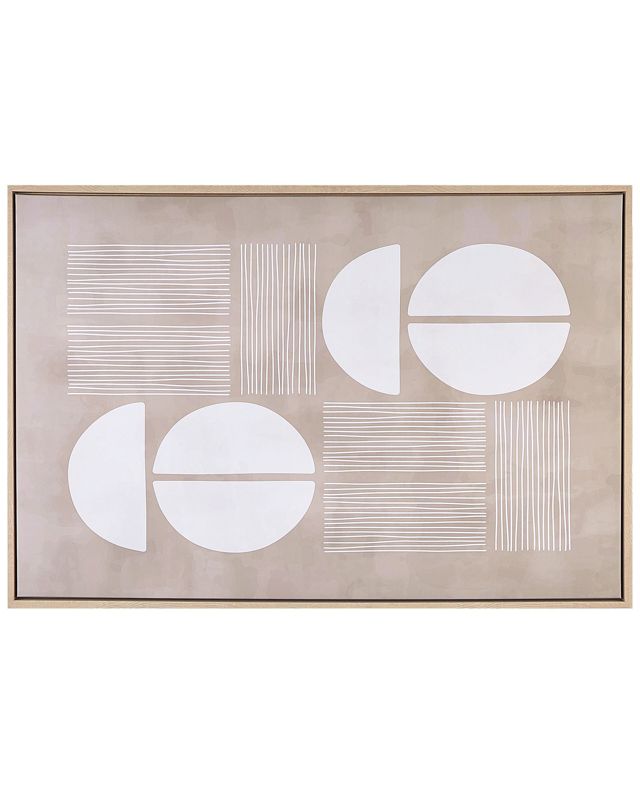 Rektangulært lærredsbillede Racale 63 x 93 cm abstrakt beige 1 stk.