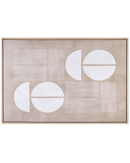 Rektangulært lærredsbillede Racale 63 x 93 cm abstrakt beige 1 stk.