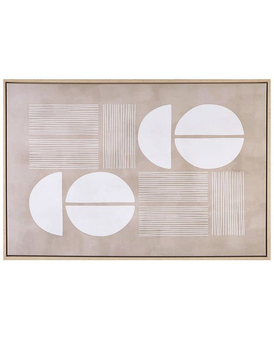 Rektangulært lærredsbillede Racale 63 x 93 cm abstrakt beige 1 stk.