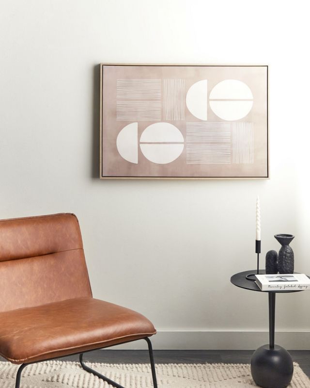 Rektangulært lærredsbillede Racale 63 x 93 cm abstrakt beige 1 stk.