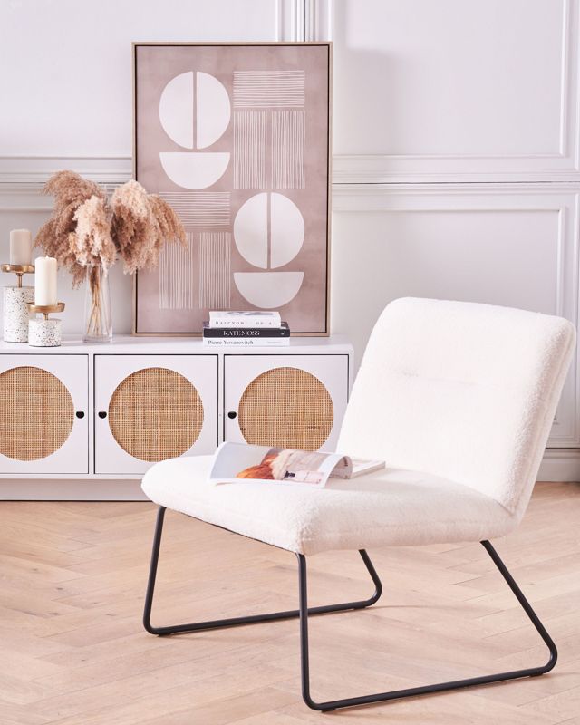 Rektangulært lærredsbillede Racale 63 x 93 cm abstrakt beige 1 stk.