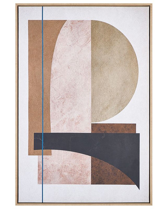Ruffano rektangulært lærredsbillede 63 x 93 cm abstrakt farverigt 1 stk.
