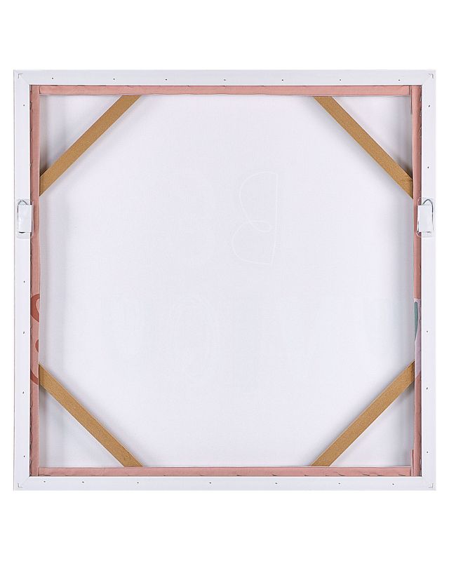 Taurisano firkantet lærredsbillede 63 x 63 cm børne pink 1 stk.