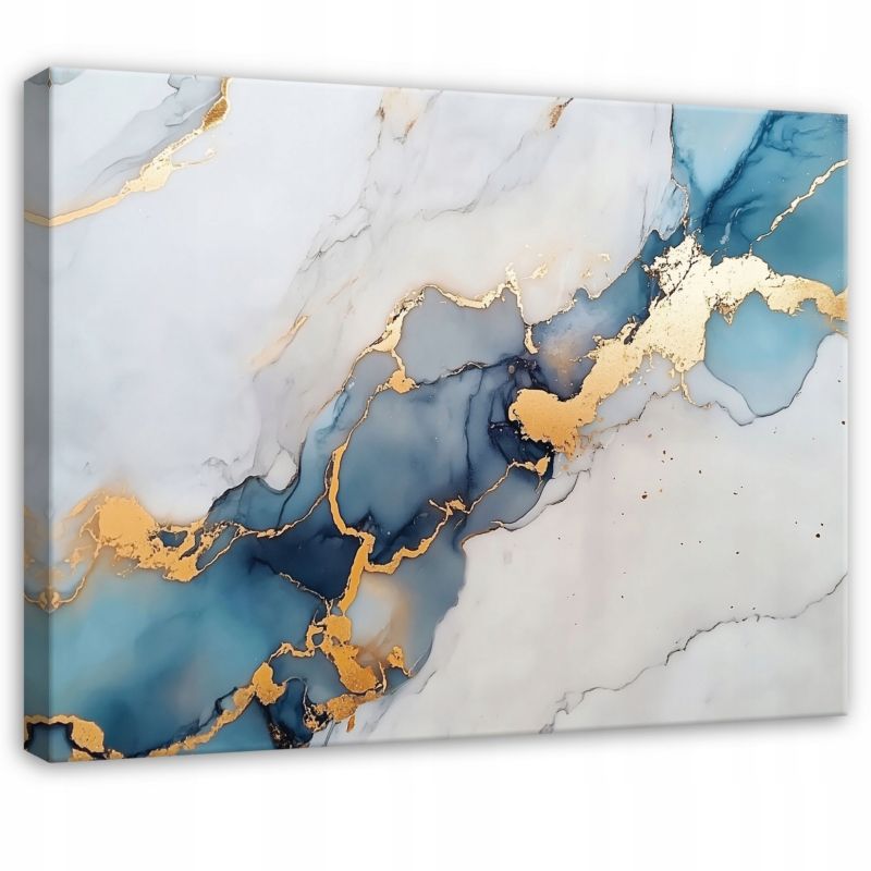 Vægdekoration på lærred WALLARENA 120x80 cm til soveværelse, stue og køkken – abstrakt marmor, 1 stk.