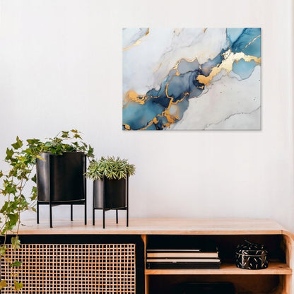 Vægdekoration på lærred WALLARENA 120x80 cm til soveværelse, stue og køkken – abstrakt marmor, 1 stk.