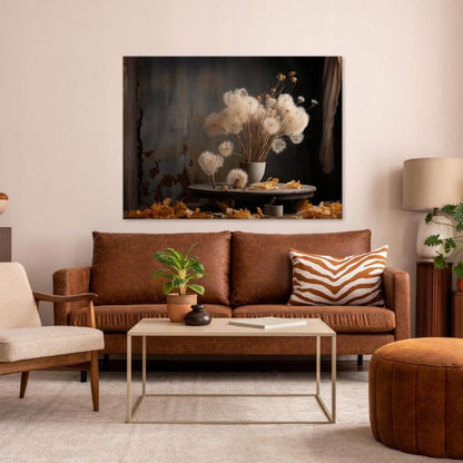 Vægmaleri på lærred WALLARENA 120x80 cm til stue, soveværelse, køkken - Blomster i vase, 1 stk.