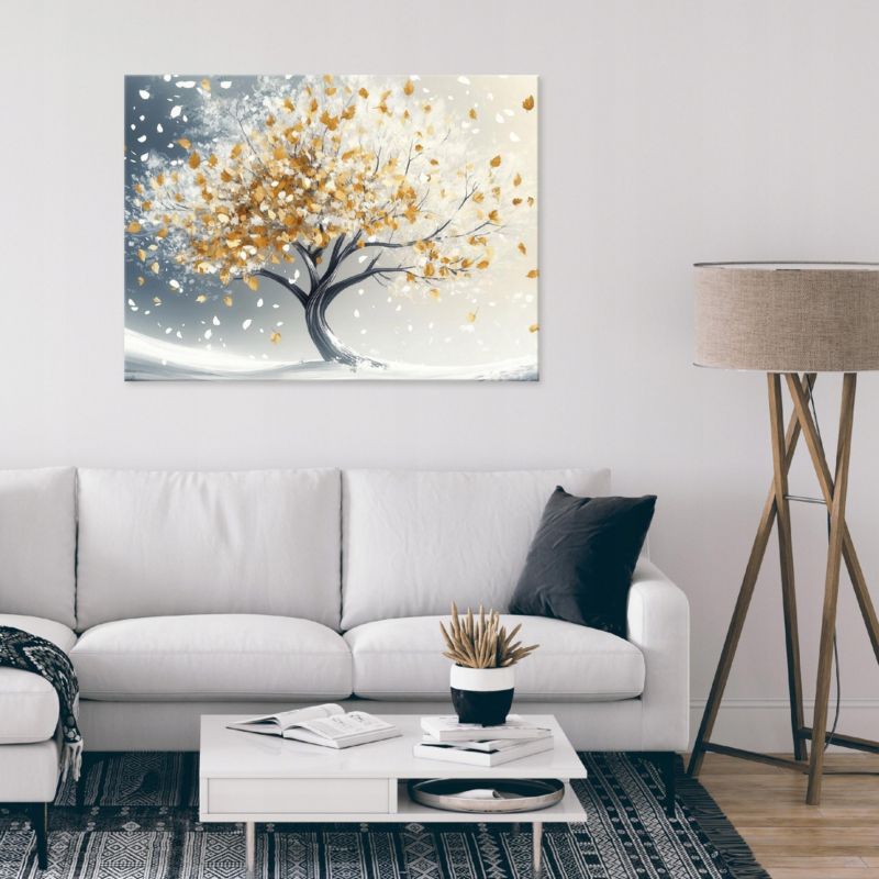 Canvasbillede WALLARENA 120x80 cm til soveværelse og stue, abstrakt træmotiv, 1 stk.