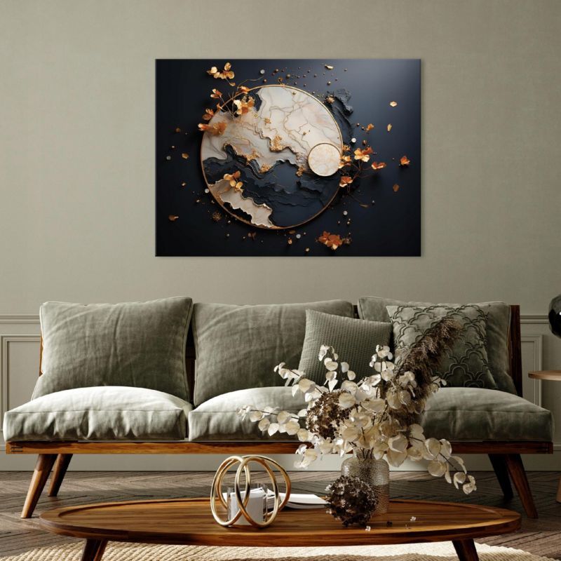 Canvasbillede WALLARENA 120 x 80 cm til soveværelse og stue, abstrakt marmor, 1 stk.